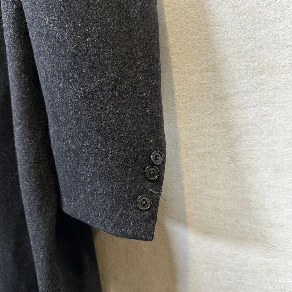 Nordstrom Jacob Siegel Company 100% Lambswool Coat Peacoat Charcoal Gray Mens 44